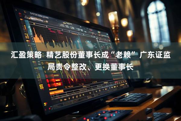 汇盈策略  精艺股份董事长成“老赖” 广东证监局责令整改、更换董事长